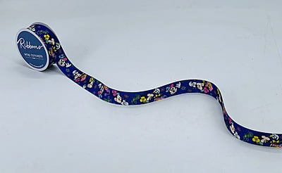 Deep Blue Mickey Minnie Ribbon