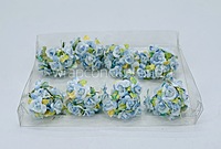 Ice Blue Rose Buds on Stick