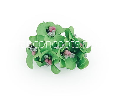 Flowers with Glitter Pollen Centre - Parrot Green