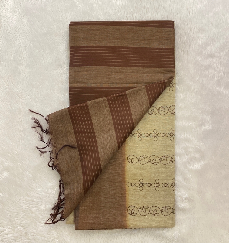 Apsara - The Tussar Saree in Thread Embroidery SWS124