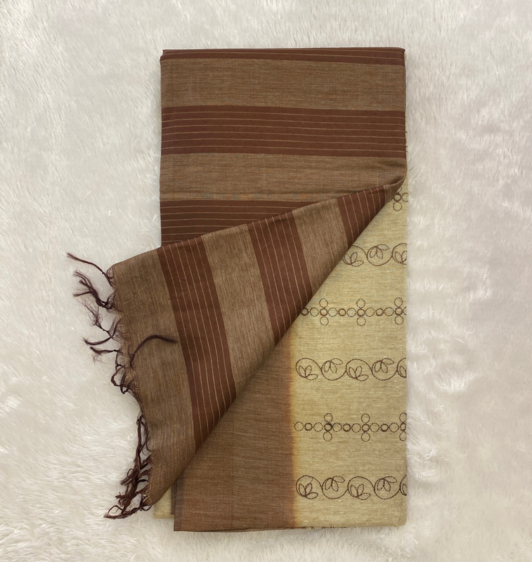 Apsara - The Tussar Saree in Thread Embroidery SWS124