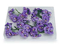 Flowers with Glitter Pollen Centre - Purple