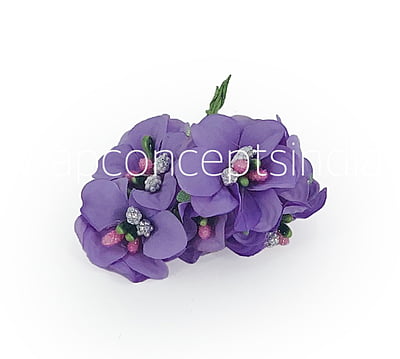 Flowers with Glitter Pollen Centre - Purple