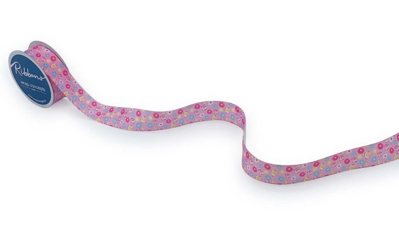Daisy Flower Print Ribbon