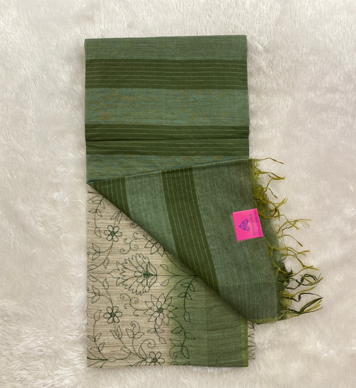 Apsara - The Tussar Saree in Thread Embroidery SWS125
