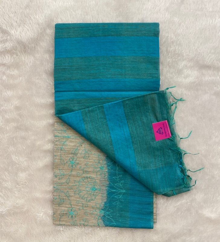 Apsara - The Tussar Saree in Thread Embroidery SWS125