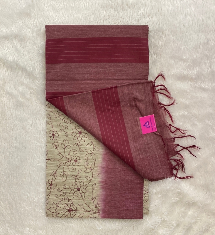 Apsara - The Tussar Saree in Thread Embroidery SWS125