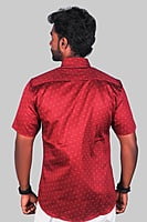 Red Printed Lustrous Shirt