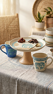 ELEPHANT BLUE COFFEE MUG