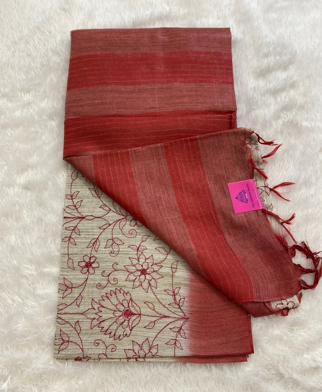 Apsara - The Tussar Saree in Thread Embroidery SWS125
