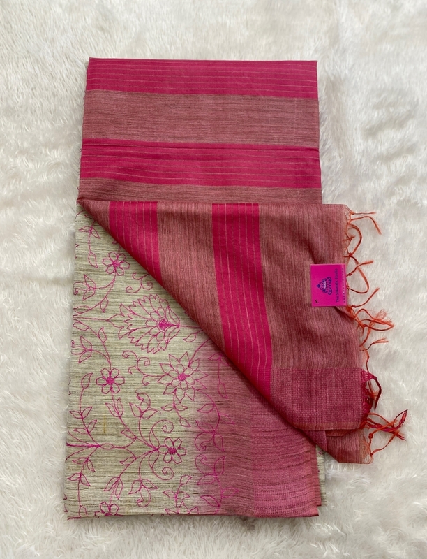 Apsara - The Tussar Saree in Thread Embroidery SWS125