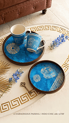 SET OF 2 ELE TRAYS