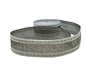 Steel Burlap with Lace Edges