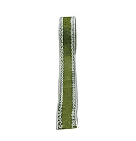 Olive Burlap with Lace Edges