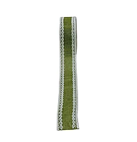Olive Burlap with Lace Edges