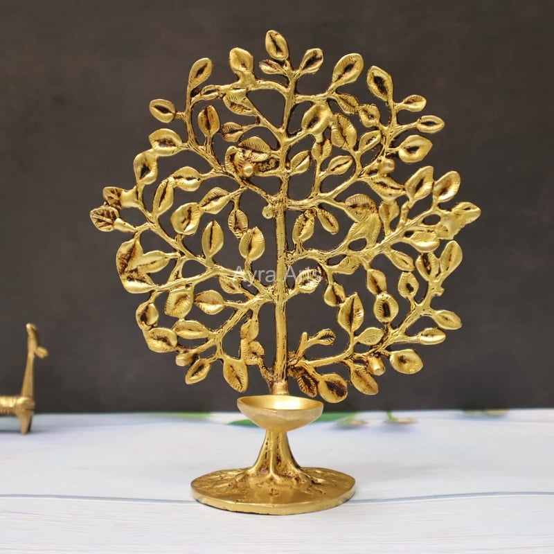 Kalpavriksha tree With Diya 8.5 Inch Height