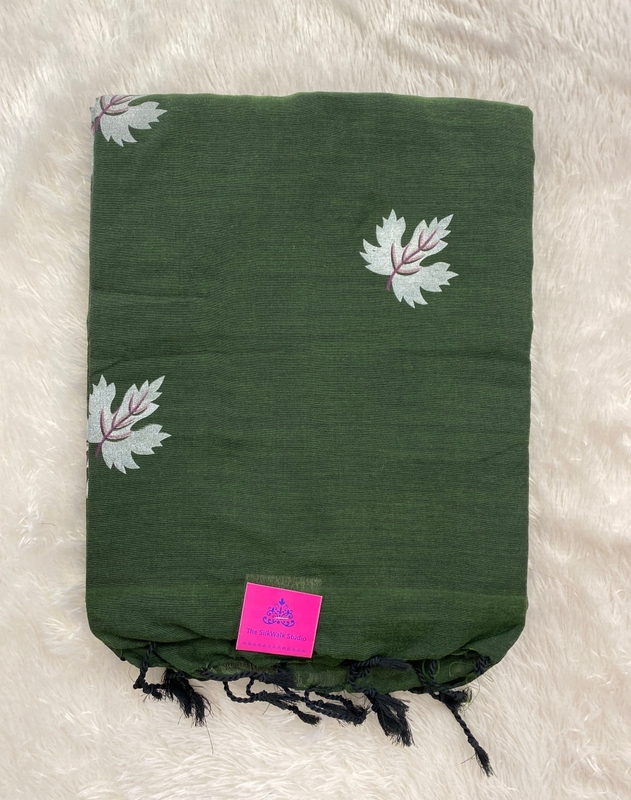 Veeksha - Handloom Cotton Sarees (Leaves) SWS107