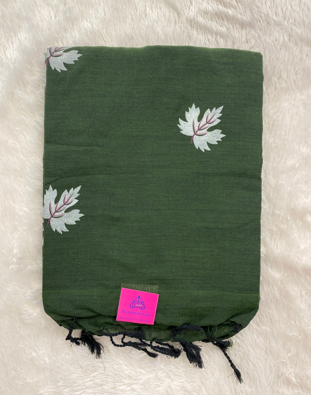 Veeksha - Handloom Cotton Sarees (Leaves) SWS107