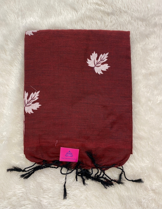 Veeksha - Handloom Cotton Sarees (Leaves) SWS106