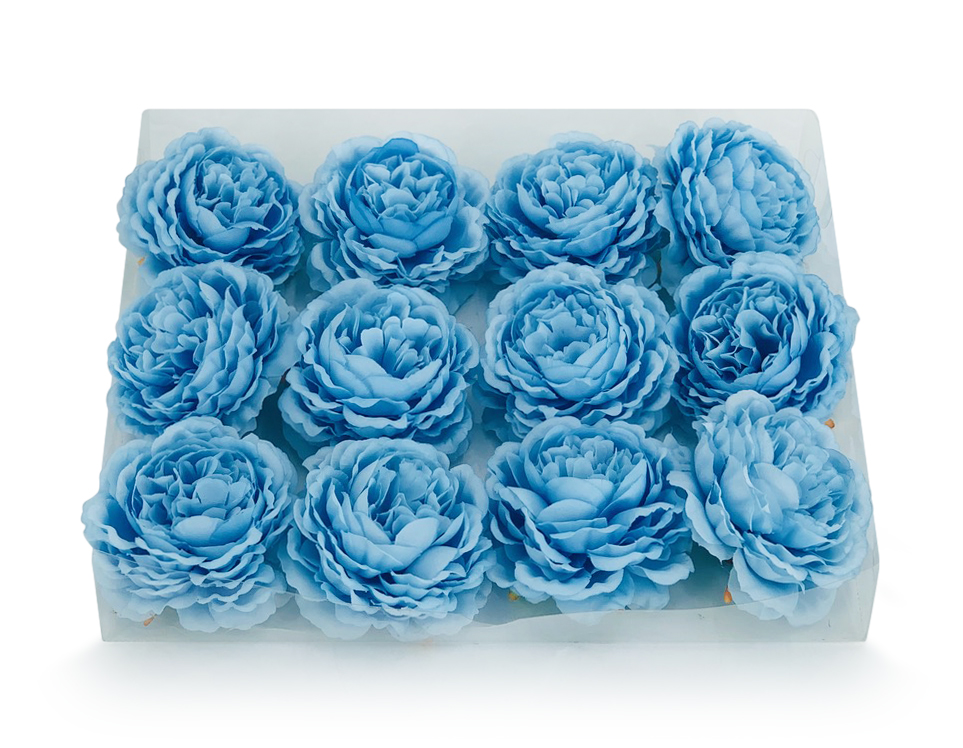 Ornate Peony-Sky Blue