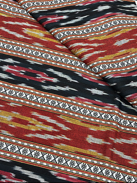 Multi Pattern Cotton Ikkat Fabric #11