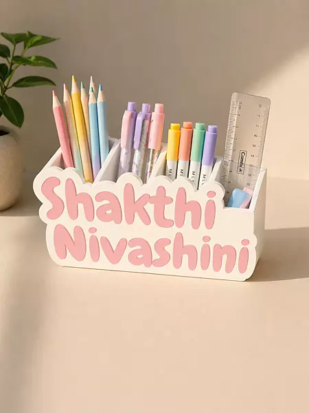 Personalised Name Pen & Pencil Stand for Kids