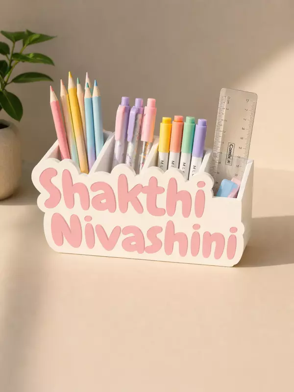 Personalised Name Pen & Pencil Stand for Kids