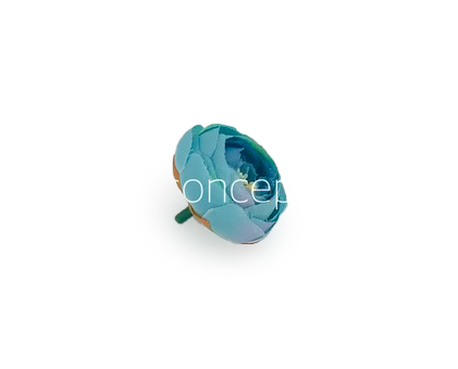 Small Peony-Aqua Blue