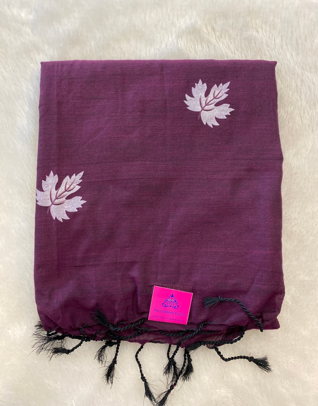 Veeksha - Handloom Cotton Sarees (Leaves) SWS106