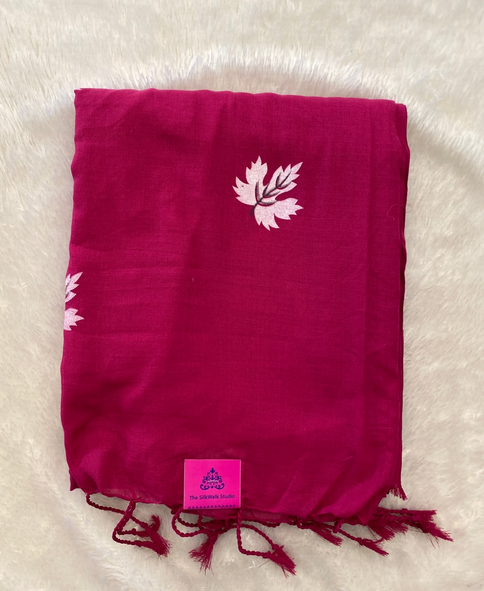 Veeksha - Handloom Cotton Sarees (Leaves) SWS106