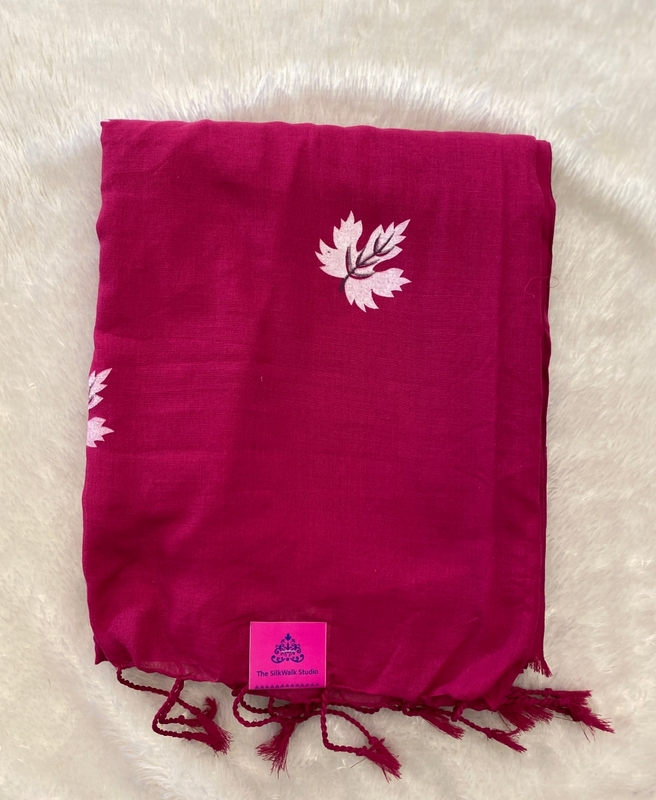 Veeksha - Handloom Cotton Sarees (Leaves) SWS107