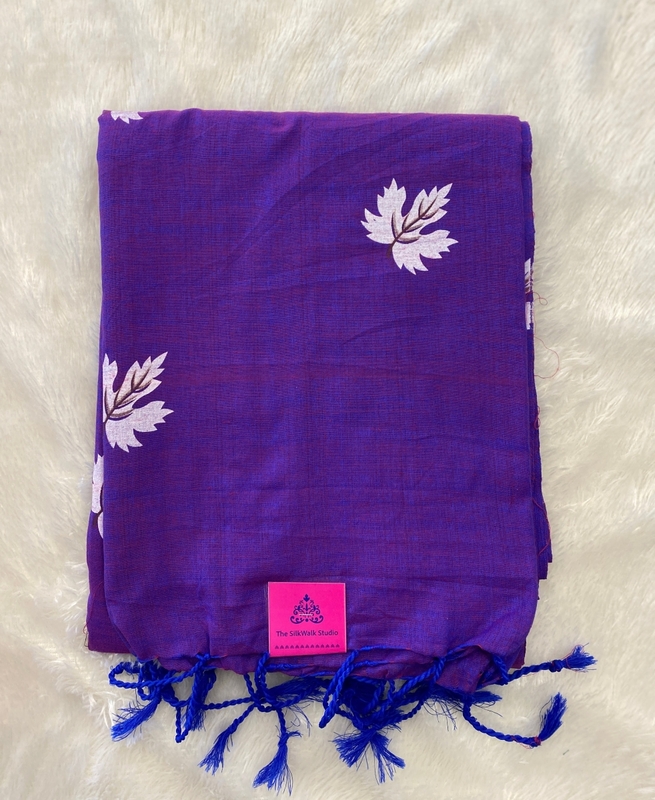 Veeksha - Handloom Cotton Sarees (Leaves) SWS106