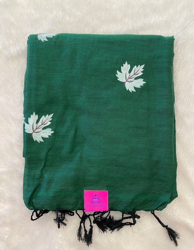 Veeksha - Handloom Cotton Sarees (Leaves) SWS105