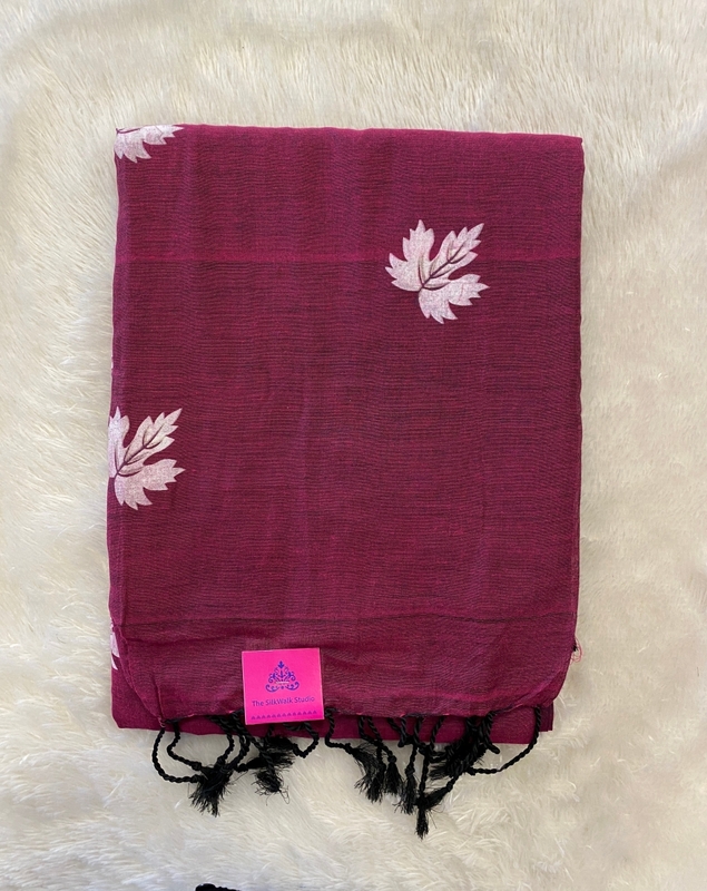 Veeksha - Handloom Cotton Sarees (Leaves) SWS105