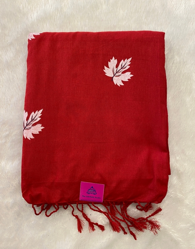 Veeksha - Handloom Cotton Sarees (Leaves) SWS106