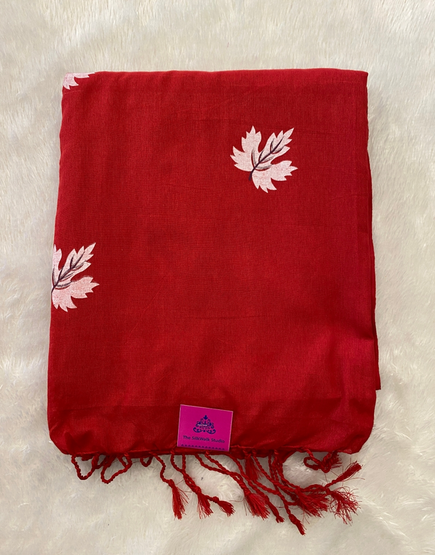 Veeksha - Handloom Cotton Sarees (Leaves) SWS106