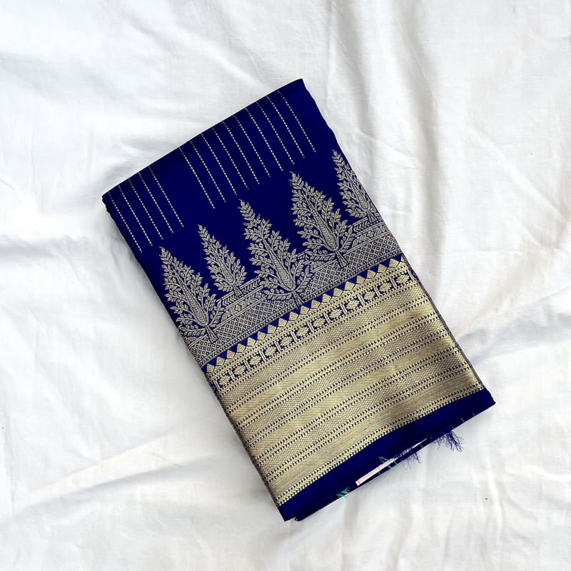 Platinum Blue Kanchipuram with Designer Zari Work