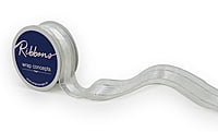 Sheer Ribbon with Centre Satin Stripe