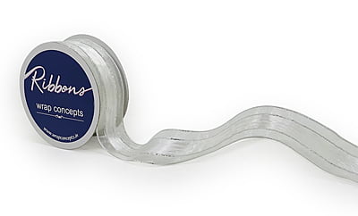 Sheer Ribbon with Centre Satin Stripe