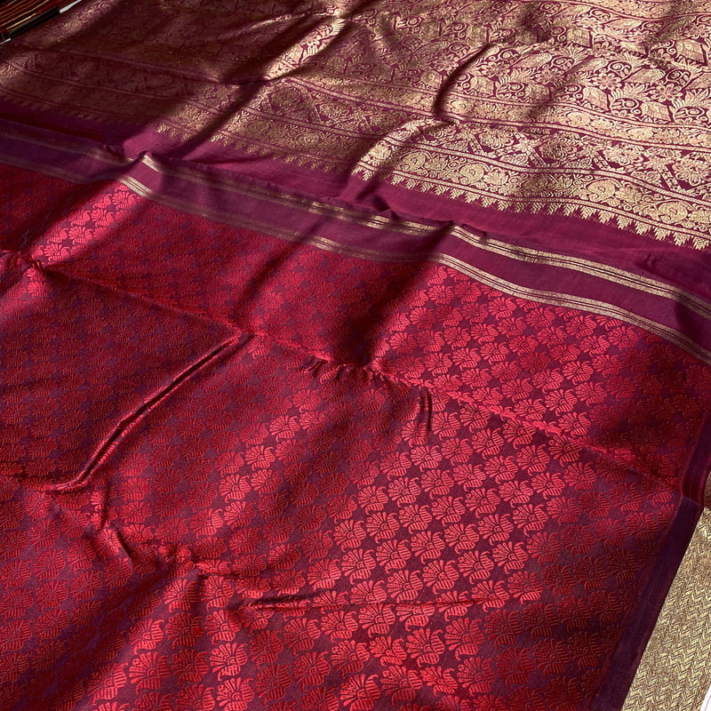 Madder Red Kanchipuram with Rich Zaripettu