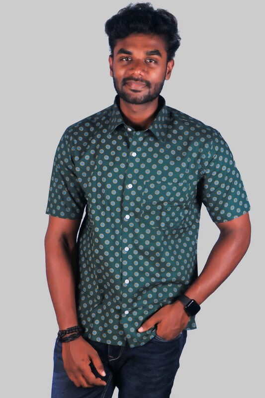Green Printed Shirts