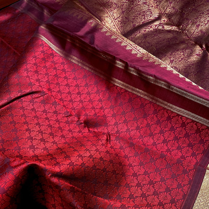 Madder Red Kanchipuram with Rich Zaripettu