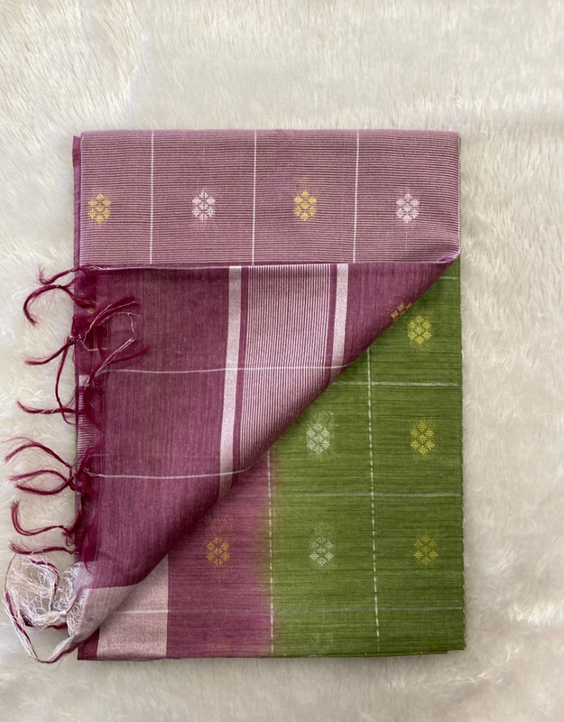 Apsara - Semi Tussar Cotton Sarees in Buttas SWS120