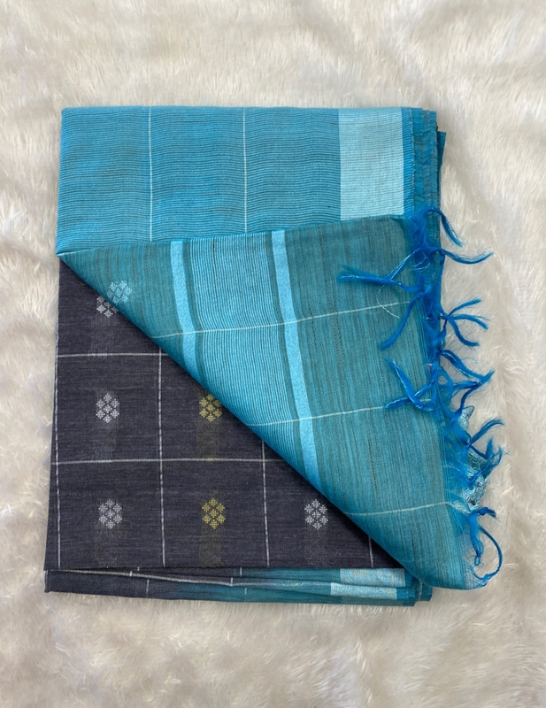 Apsara - Semi Tussar Cotton Sarees in Buttas SWS120