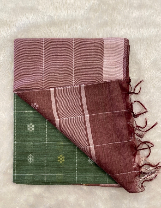 Apsara - Semi Tussar Cotton Sarees in Buttas SWS120