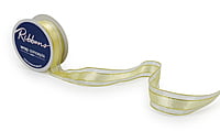 Sheer Ribbon with Centre Satin Stripe
