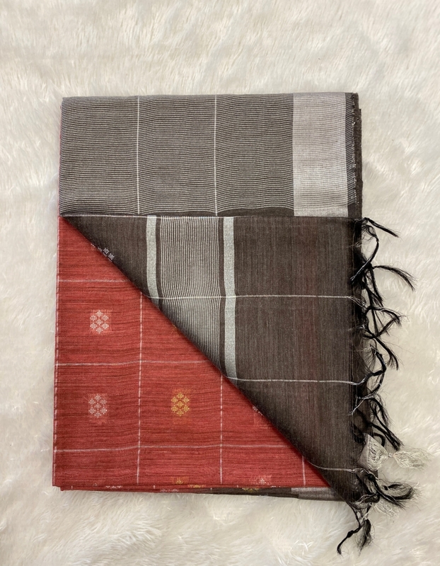 Apsara - Semi Tussar Cotton Sarees in Buttas SWS120