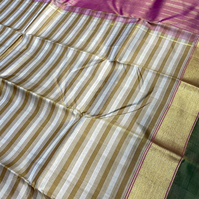 Cairo Brown Kanchipuram with Stone Creek Green