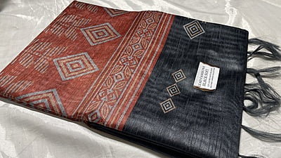 Sofi Silk Saree - Red & Black