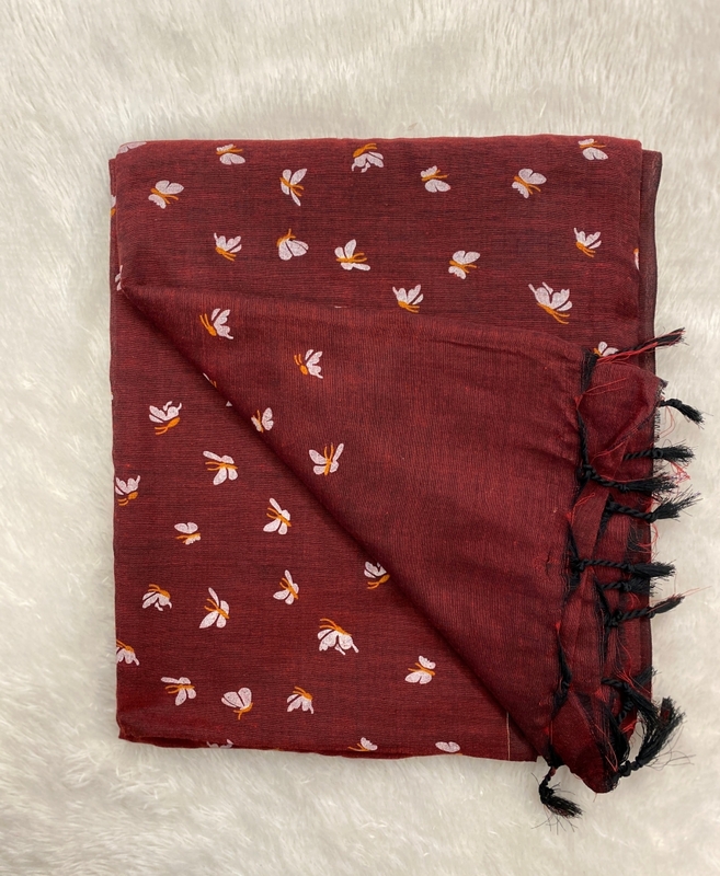 Veeksha - Handloom Cotton Sarees (Butterflies) SWS99